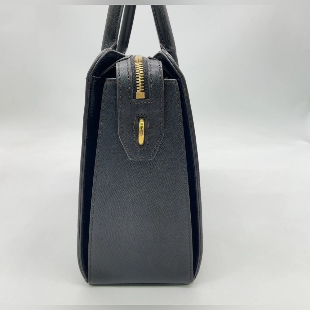 Authentic MCM Gold Hardware Leather Black 2Way Bag with crossbody strap - Picture 6 of 17